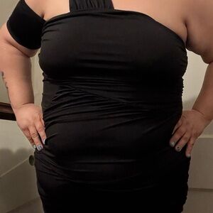 Torrid Black One-Shoulder Dress